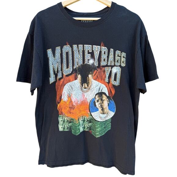Money Bagg Yo MBY Rap music black t-shirt Size Large - Picture 1 of 4